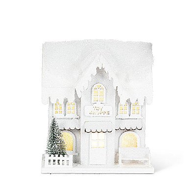 Small Snowy Toy Shop with LED Lights