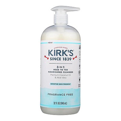 Kirk's Natural - 3-in-1 Cleanser Fragrance Free - 32 Fl Oz