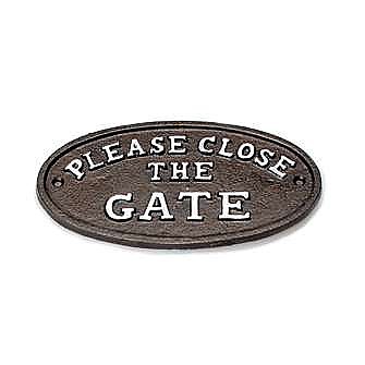 Please Close the Gate Sign - Iron
