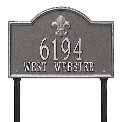 Bayou Vista Address Plaque  - Standard Size - Lawn Mount - Two Line