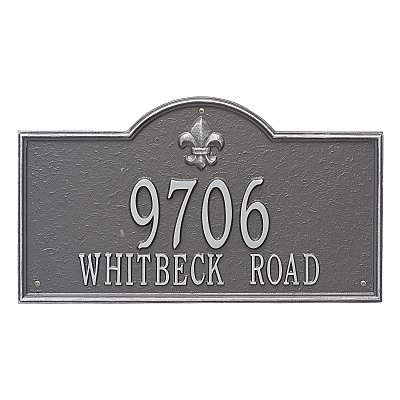 Bayou Vista Address Plaque  - Estate Size - Wall Mount - Two Line