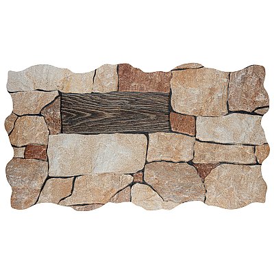 Masia Andorra Ocre 10-3/8" x 18-3/4" Ceramic Wall Tile - 8 Tiles Per Case - 10.88 Sq. Ft.