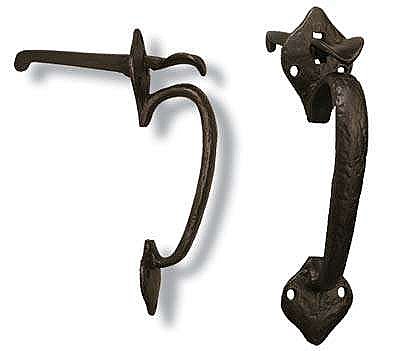 Rustic Bronze Thumblatch Set, 10" High