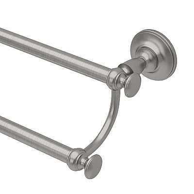 Tavern Solid Brass 24" Double Towel Bar - Polished Nickel