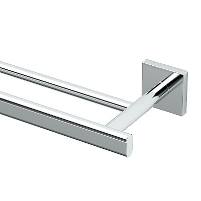 Elevate Solid Brass 24" Double Towel Bar - Chrome
