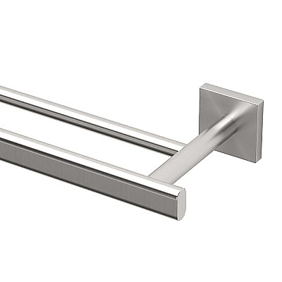 Elevate Solid Brass 24" Double Towel Bar - Satin Nickel