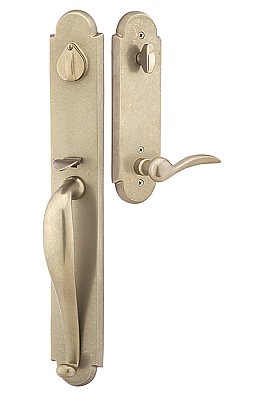 Greeley Sandcast Bronze Tubular Latch Entry Door Handleset - Multiple Finishes