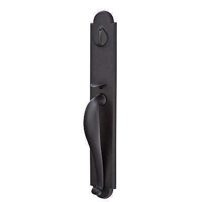 Greeley Full Length Sandcast Bronze Grip By Grip Entry Door Handleset