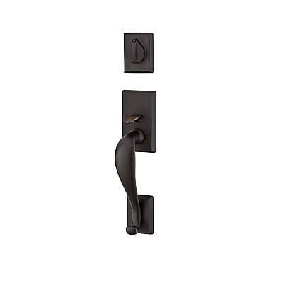 Rectangular Sectional Sandcast Bronze Grip By Grip Entry Door Handleset