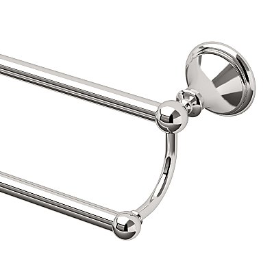 Laurel Ave Solid Brass 24" Double Towel Bar - Polished Nickel