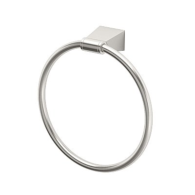 Bleu Solid Brass Towel Ring - Satin Nickel