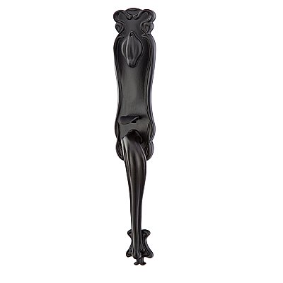 Art Nouveau Sectional Lost Wax Cast Bronze Grip By Grip Entry Door Handleset - Right Hand