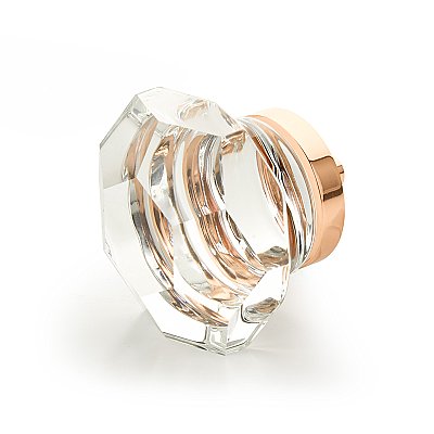 Schaub City Lights Faceted Dome Glass Cabinet Knob - Multiple Finishes