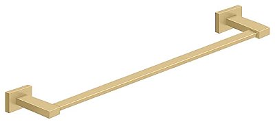 Modern Geometric 24" Towel Bar -  Satin Brass