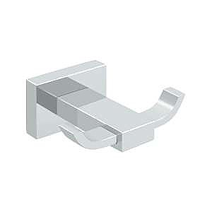Modern Geometric Double Bath Hook - Polished Chrome