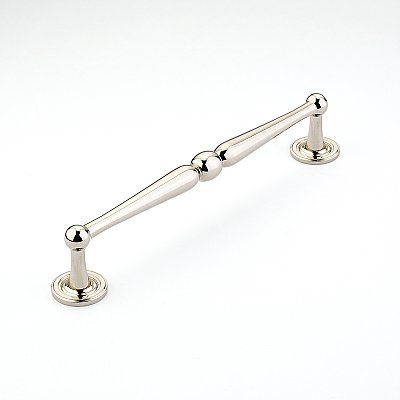 Atherton 8" on Center Pull with Backplates Polished Nickel
