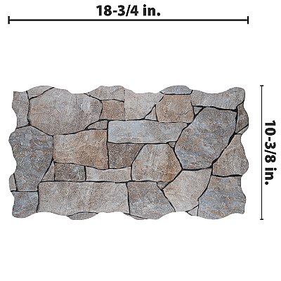 Andorra Gris 10-3/8" x 18-3/4" Ceramic Wall Tile - 8 Tiles Per Case - 10.88 Sq. Ft.
