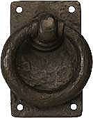 Rustic Bronze Ring Turn on Backplate for Gates or Doors