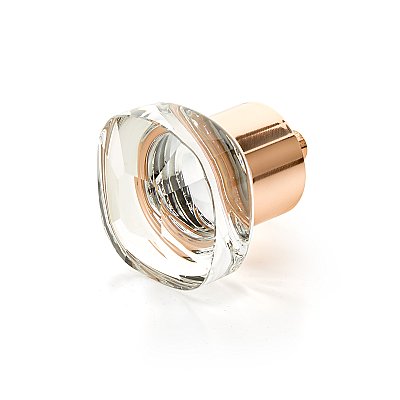 Schaub City Lights Soft Square Glass Cabinet Knob - Multiple Finishes
