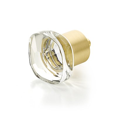 Schaub City Lights Soft Square Glass Cabinet Knob - Multiple Finishes