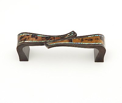 Avalon Bay Pull with Imperial Shell and Tiger Penshell Inlay Dark Bronze