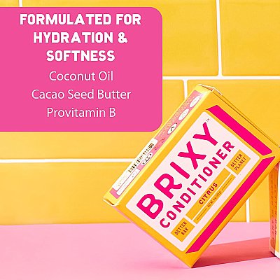 BRIXY Conditioner Bar for Hydration & Softness - Citrus - 4 oz