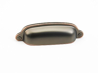 Schaub Country Cup or Bin Pull 3" On Center - Multiple Finishes