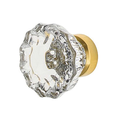 Nostalgic Warehouse Crystal 1-3/8" Cabinet Knob in Unlacquered Brass