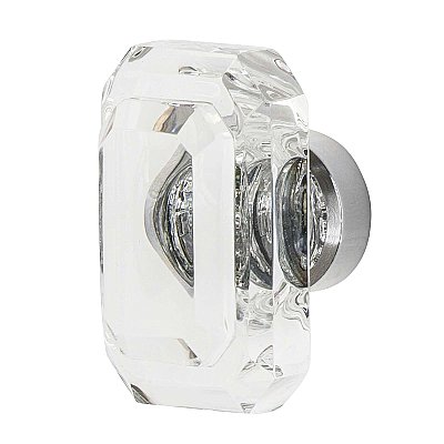 Nostalgic Warehouse Baguette Cut Crystal 1-3/4" Cabinet Knob in Bright Chrome