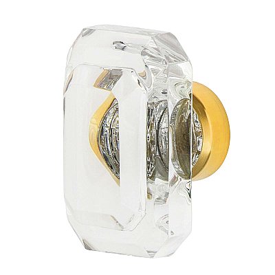 Nostalgic Warehouse Baguette Cut Crystal 1-3/4" Cabinet Knob in Polished Brass