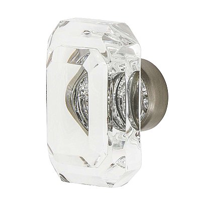 Nostalgic Warehouse Baguette Cut Crystal 1-3/4" Cabinet Knob in Satin Nickel