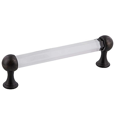 Nostalgic Warehouse Crystal Handle Pull 4.75" On Center in Timeless Bronze