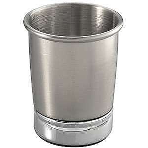 York Metal Bathroom Cup or Tumbler - Brushed Stainless