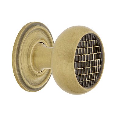 Nostalgic Warehouse Craftsman Brass 1-3/8" Cabinet Knob with Classic Rose in Antique Brass