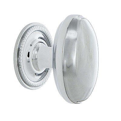 Nostalgic Warehouse Homestead Brass 1-3/4" Cabinet Knob with Rope Rose in Bright Chrome