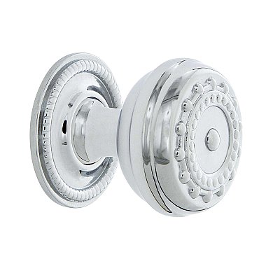 Nostalgic Warehouse Meadows Brass 1-3/8" Cabinet Knob with Rope Rose in Bright Chrome