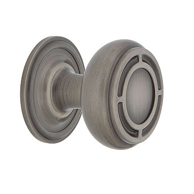 Nostalgic Warehouse Mission Brass 1-3/8" Cabinet Knob with Classic Rose in Antique Pewter