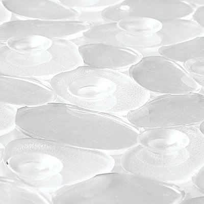 Pebblz Non-Slip Suction Bath Mat for Shower, Bathtub - Clear