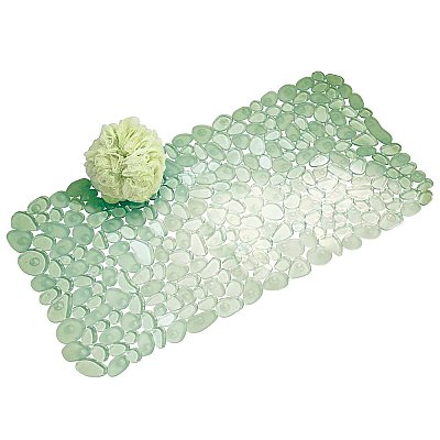 Pebblz Non-Slip Suction Bath Mat for Shower, Bathtub - Green