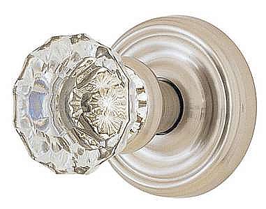 Clear Astoria Glass Knobs and Plain Rosettes