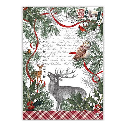 Michel Design Works Kitchen Towel - Winter Woodland