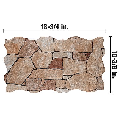 Andorra Ocre 10-3/8" x 18-3/4" Ceramic Wall Tile - 8 Tiles Per Case - 10.88 Sq. Ft.