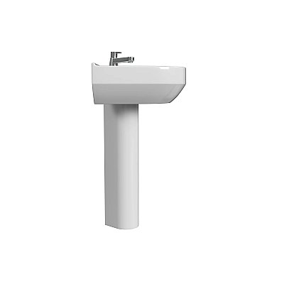 Petite 2 Vitreous China 22-1/4" x 15-3/4" Corner Pedestal Sink
