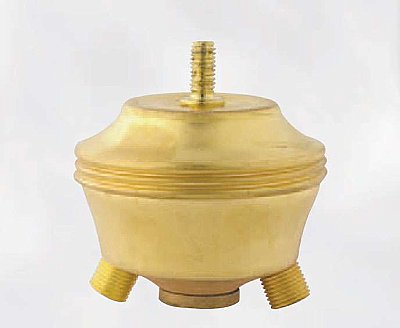 Solid Brass 2-Light Socket Cluster Head for Lamp Restoration - Unfinished Brass
