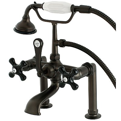 Aqua Vintage AE103T5PKX Duchess Deck Mount Clawfoot Tub Faucet, Oil Rubbed Bronze