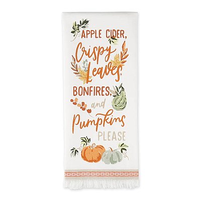 Design Imports Cotton Kitchen Towels - Apple Cider