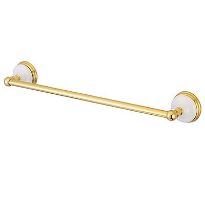 Victorian Towel Bar 18" - Polished Brass