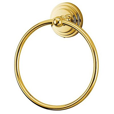 Milano Collection Towel Ring - Polished Brass