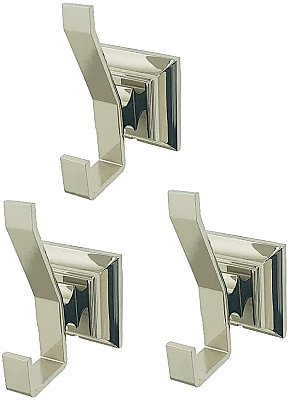 Monarch 3-Piece Bathroom Robe Hook/Towel Hook - Polished Nickel