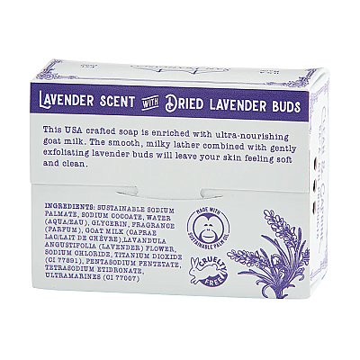 Clean & Caprine Goat Milk Bar Soap - Lavender Scent with Dried Lavender Buds